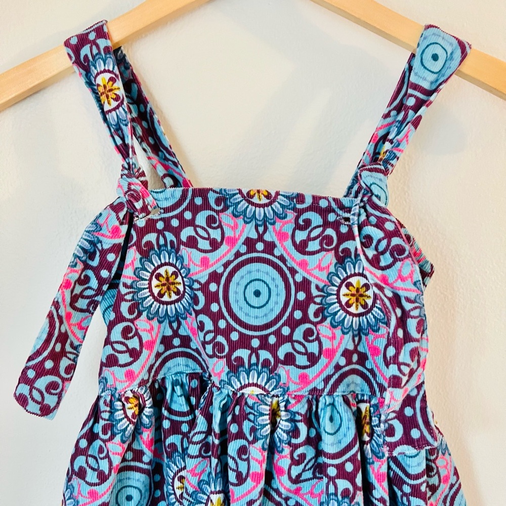 Paint by Numbers Matilda Jane Colorful Corduroy Kids Overall Dress Girls 8 - Picture 3 of 5